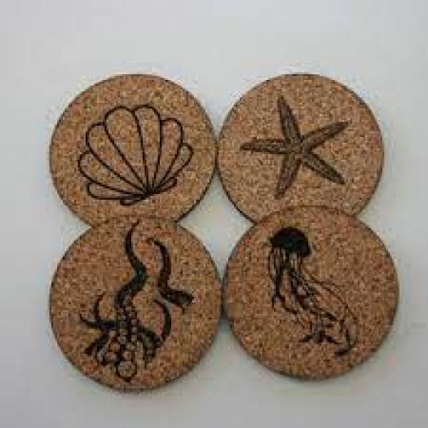 Cork Coasters / Stars/Set of Four