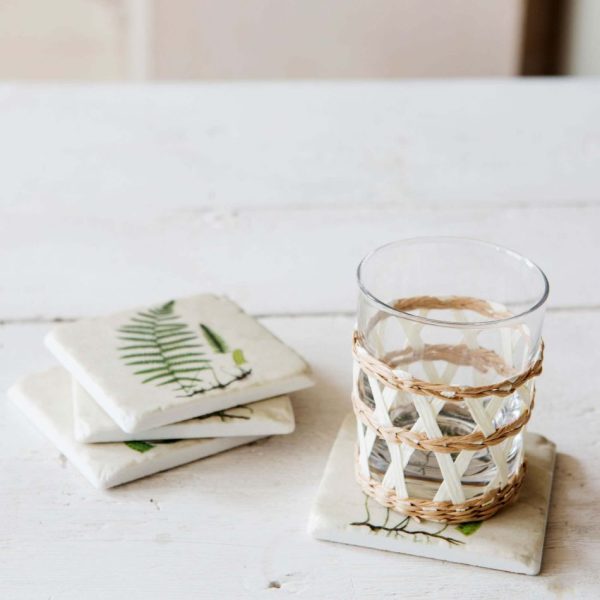 Cork Coasters / Fern /Set of Four
